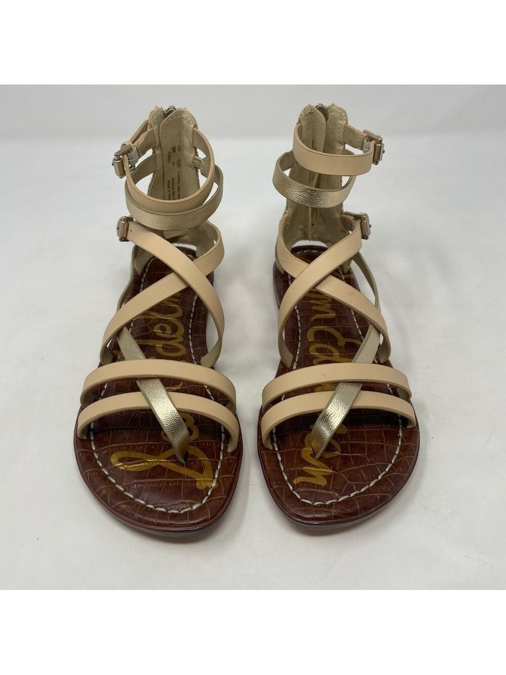 Sam Elderman Gibbs Leather Strappy Gladiator Sandals - NWT - Picture 4 of 11